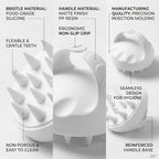 Scalp Massager Shampoo Brush, Hair Scalp Scrubber Shower Brush, Scalp Exfoliator and Head Massager for Women Men Kids Pets, Dandruff Cleaning Hair Wash Brush for Wet and Dry Use White