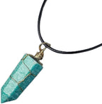 Decorative Ornaments Natural Crystal Columns Gold Woven Pendant Magic Wand Necklace Accessories Energy Gemstone Gift