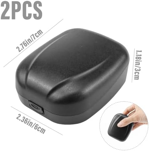 2 Pcs Hearing Aid Case, Waterproof Portable Storage Box, Hard Protective Box for Hearing Aid