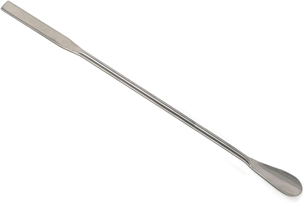 A2Z Multipurpose Lab Spoon Spatula Stainless Steel, Double Ended Sampling Spoon Long Handle Mixing Spatula for Medicine, Powders Gel Cap Filler- Laboratory Supplies for Experiments & Lab Use - 9 inch