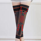 Self-Heating Knee Sleeve, Knee Brace Tourmaline Acupressure Sleeve Self-heating Shaping Support Wormwood Fitness Accessories Orange L
