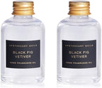 Zodax Apothecary Guild Opal Glass Reed Diffuser Refills, 4 Oz/2 Count - Black Fig Vetiver