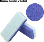VOCOSTE 4 Pcs Foot Care Exfoliating Scrub Stone, Double Sided Fine and Coarse Pumice Stone, Foot File, Blue