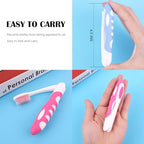 EasyHonor 12 Pack Bulk Travel Toothbrush with Folding Portable Design and Soft Bristles, for Camping, Hiking, Travel, School