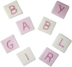 Baby Girl Blocks Sugarcraft Toppers