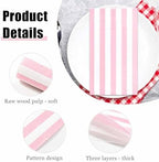 HEIPINIUYE 50 Pieces 3-ply Striped Paper Napkins Light Pink and White Guest Towels Disposable Hand Towels for Bathroom Wedding Birthday Baby Shower Dinner Napkins Disposable