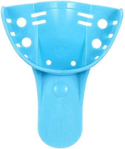 JMU Dental Impression Tray,Bag of 12 Perforated Disposable Trays,9 Anterior Upper