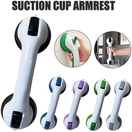 Shower Handle, Bath Grab Bar, Suction Balance Assist Bathroom Shower Handle,punch-free Safety Handrail Support Tub Wall Window Door Punch-free(29.5x9.7x8cm)