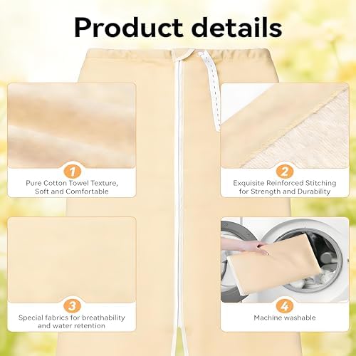 Adult Multifunctional Wearable Incontinence Bed Pads 80 * 115cm, Waterproof Adult Diaper Skirt with Zipper, Washable Reusable High Absorbency Bed Wetting Mats for Adults, Home & Hospital Use