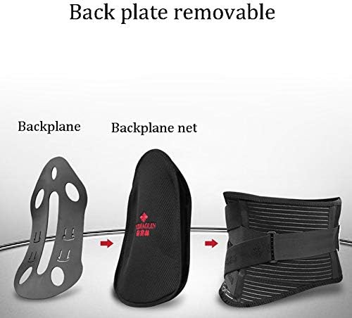 Back Support-Lower Back-Removable Backboard Soft Strip Support Lumbar Brace Relief Pain (Size : M)