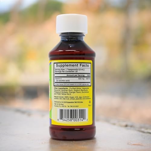 Arymar Vitamin C for Adults, Immune Support, Antioxidant, Orange Flavor (4 Fl Oz/Pack of 1)