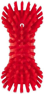 Vikan 38944 Extra Large Hand Brush, Multifunctional, Slip-Resistant Cleaning Tool, Extra Stiff Polypropylene & Polyester Bristle, 9.1", Red