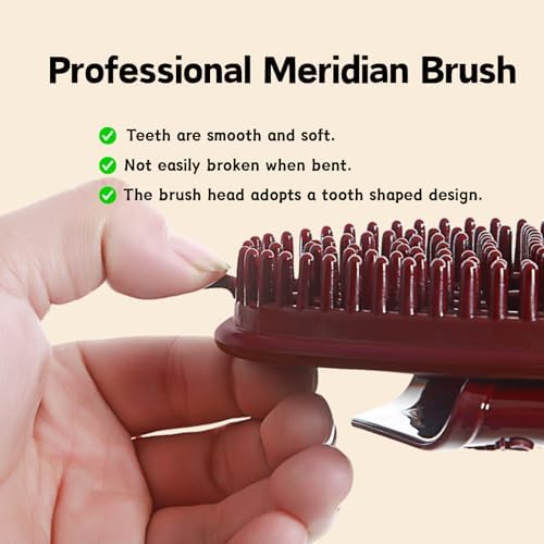 2pcs Meridian Brush Massage, 2025 New Meridian Massage Pressure Brush, Whole Body Essential Oil Massage Brush, Professional Custom Portable Handheld.