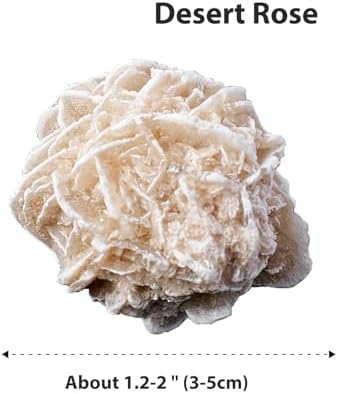 Apengshi Desert Rose Raw Crystals Natural Crystal and Healing Stones Rough Rocks Reiki Chakra Fountain Home Garden Decor Yoga Meditation DIY Stone 1.2-2''