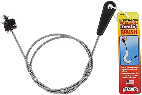 Brushtech Extra Long Super Flexible Drain Brush, 48-Inch