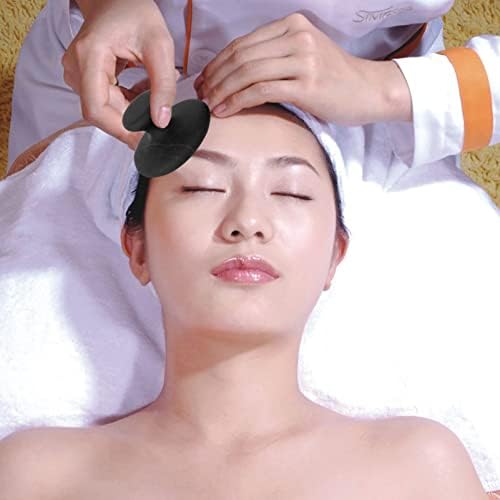Mushroom Massage Stone 2-Pack Natural Bianshi Jade Handheld Massager for Facial and Body Spa Therapy - Improve Circulation and Muscle Relief with Smooth Mushroom Head Design