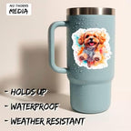 Cockapoo Sticker 4 Inch 2-Pack Curly Cute Hybrid Dog – Waterproof Vinyl Decal for Laptop Water Bottle Car Tumbler - Durable Aesthetic Long-Lasting Stickers for Adults ID45039
