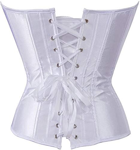 HNGHOU Women's Bustier Corset Top Plus Size Satin Waist Cincher Overbust Bustiers