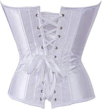 HNGHOU Women's Bustier Corset Top Plus Size Satin Waist Cincher Overbust Bustiers