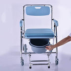 Bedside Toilet Chair Bedside Toilet Chair Toilet Wheel Toilet Wheel Elderly Pregnant Folding Bath Chair Bathroom Toilet