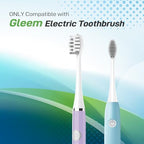 Toothbrush Heads Replacement Compatible with Gleem Electric Toothbrush - Brush Heads Refills Compatible with Gleem, White, 10 Count