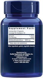 Life Extension MSM, 1000 mg, methylsulfonylmethane, Supports Healthy Joints, antioxidant Support, Gluten-Free, Non-GMO, 100 Capsules