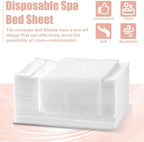 Spa Bed Sheets Disposable Massage Table Set, 30 Pcs Massage Sheets Cover Non-Woven Fabric for Beauty Salon, Hotels, 70’’ x 31’’
