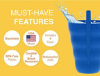 Arrow Home Products Sip-A-Cup with Built-In Straw, 10oz, 4pk - Great for Everyday Use - BPA Free, Made in the USA, Stackable - Purple, Blue, Green, Orange