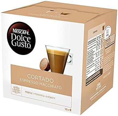 Dolce Gusto - Coffee Capsules, Cortado Espresso Macchiato, 1.86 Oz., (Pack of 3)
