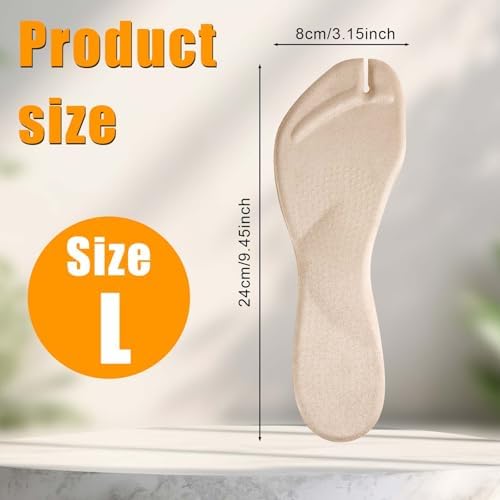 4pcs Flip Flop Shoe Inserts, Adhesives Flannel Thong Sandal Insoles Anti-Slip Shock Absorption Invisible Slim Pads Sandal Strap Cushions Reliable Toe Protectors for Women