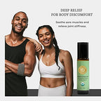 Silk Road Organic Muscle Relief Essential Oil Blend Roll On for Muscle Aches & Stiff Joints | USDA Certified Aromatherapy with Peppermint & Ginger - 10 ml Roller