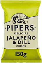 Pipers Delicias Jalapeno & Dill Crisps 150g