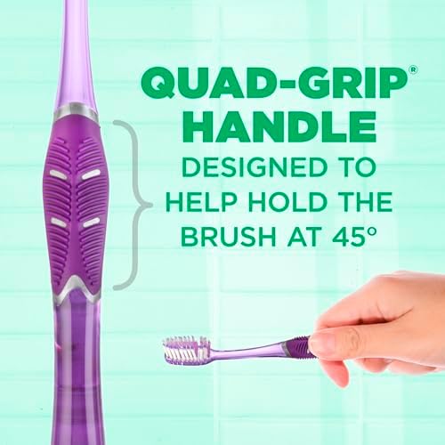 GUM Technique Deep Clean Toothbrush - Full Head - Soft Toothbrushes for Adults with Sensitive Soft Bristles, 1 Count (Pack of 6)