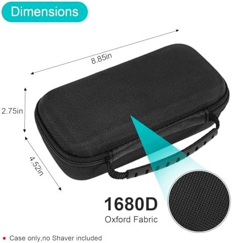 SLODE Hard Travel Case for Philips Norelco OneBlade QP2520 QP2530 QP2724 QP2834 QP2620 QP2630 QP1924 with Handle,Carrying Bag for Hybrid Electric Trimmer and Shaver (Black)