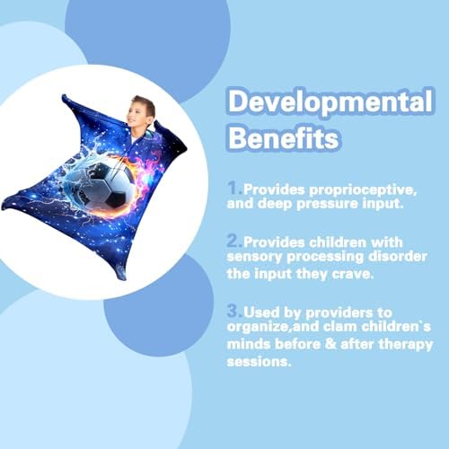 Autism Football Movement Stretchy Sensory Body Socks - ADHD and Improve Sensory Processing Sox - Help Children with Autism (Medium)