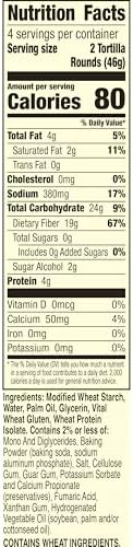 Old El Paso Carb Advantage Tortilla Rounds, 3g Net Carbs, 80 Calories, 8 Ct, 6.5 oz