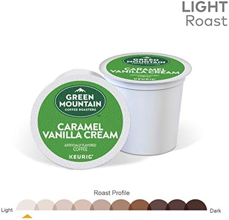 Green Mountain Coffee Roasters Caramel Vanilla Cream Coffee, Keurig Single-Serve K-Cup pods, Light Roast, 96 Count
