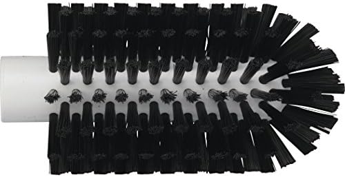 Vikan 5380-77-9 Stiff Tube Brush, Polyester, 3-3/32" x 6" OAL, Black