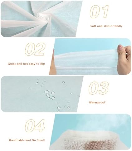 100Pcs Disposable Massage Table Sheets 31" x 71" Non-Woven Fabric Disposable Bed Sheets SPA Bed Cover Breathable Oil-Waterproof Sheets for Travel Spa Tatto Hotel Salon (White)