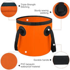 5 Gallon Bucket, Collapsible Bucket with Handle for Outdoor Beach Fishing Gardening, Folding Car Wash Buckets Mop Water Storage Laundry Wash Basin for RV Household Cleaning Supplies Camping Essentials