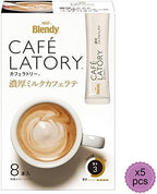 "Cafe Latory" Rich Milk Latte 2.8oz 5pcs Japanese Instant Cofee Ninjapo