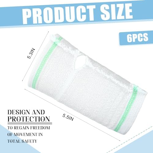 TrelaCo 6 Pcs PICC Line Cover Sleeve Upper Arm Protector Comfortable Breathable Elastic Mesh PICC Line Sleeve Cover for Upper Arm Adult Teenager Nursing