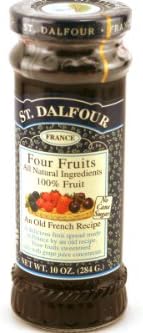 St. Dalfour, France, Four Fruits Spread, 10oz Glass Jar (Pack of 3)