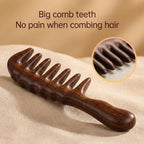 Massage Comb, Wooden Scalp Massager and Gua Sha for Hair Growth, Natural Sandalwood Comb for Women and Men