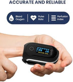 Rechargeable Pulse Oximeter Fingertip - Continuous Blood Oxygen Saturation Monitor, SpO2 and Pulse Rate Tracking, Finger O2 Pulse Oximeter, APP Report Features with Bluetooth, Custom Beep