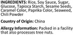 Anna and Sarah Oriental Rice Crackers in Resealable Bag, 1 Lb