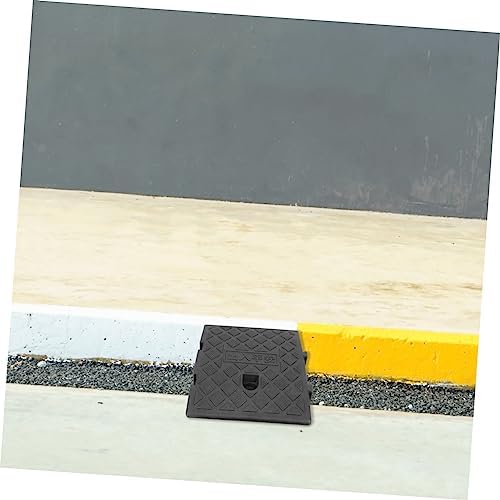 Portable Outdoor Plastic Slope Ramp Pad 10.43X10.03X2.75In Threshold Ramp with Anti-Skid Diamond Texture and Screw Groove for Secure Vehicle and Mobility Scooter Access
