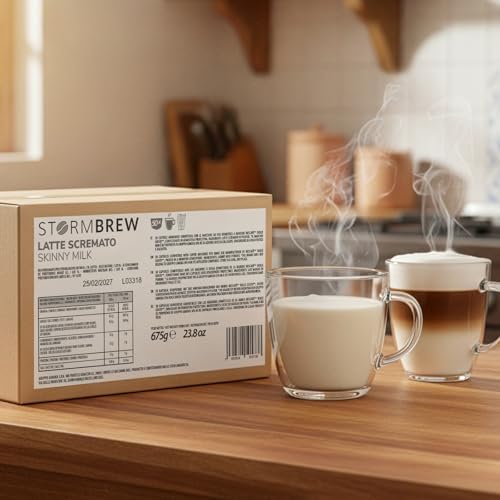 Stormbrew Skinny Milk Pods Compatible with Dolce Gusto Machines (Pack of 50) - Low Fat Pure Skimmed Milk Capsules For Latte Macchiato & Cappuccino