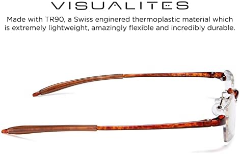 Visualites Lightweight Rimless Reading Glasses For Men and Women - Model - VIS 1