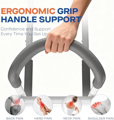 Bed Rails for Elderly Adults Safety - Adjustable Bed Rails for Seniors Supports 350lbs with Motion Sensor Light & Storage Pocket, Stable Bed Assist Rails with Strong Support Leg